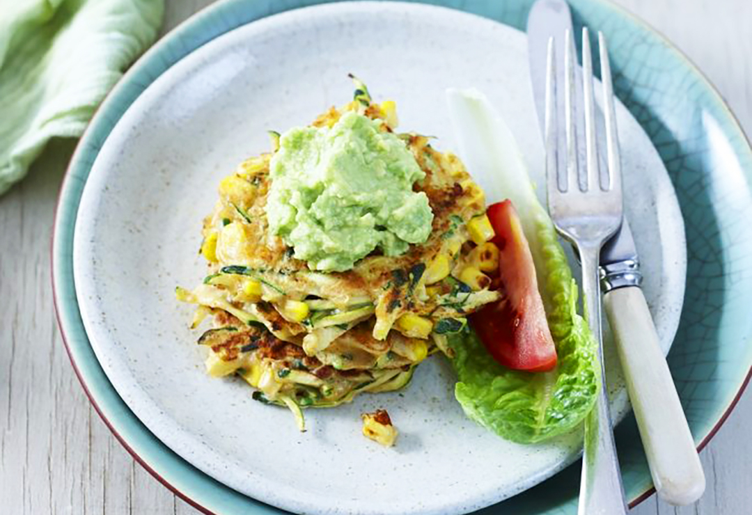 Mexican corn and zucchini fritters