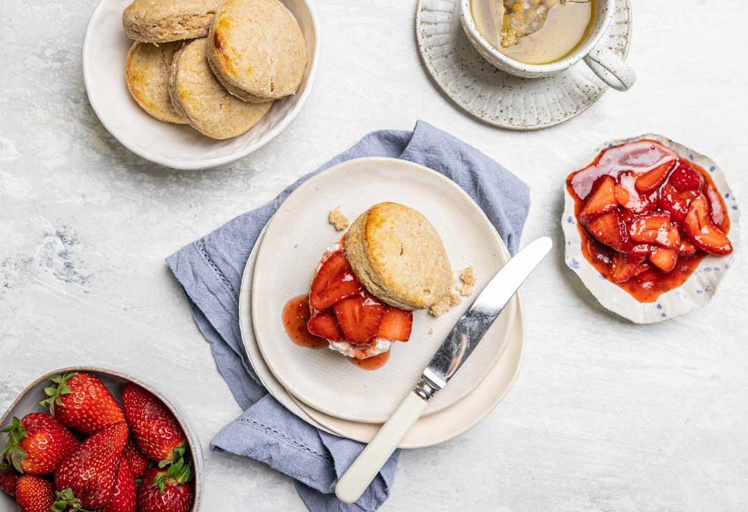 Strawberry Ricotta Scone Cakes